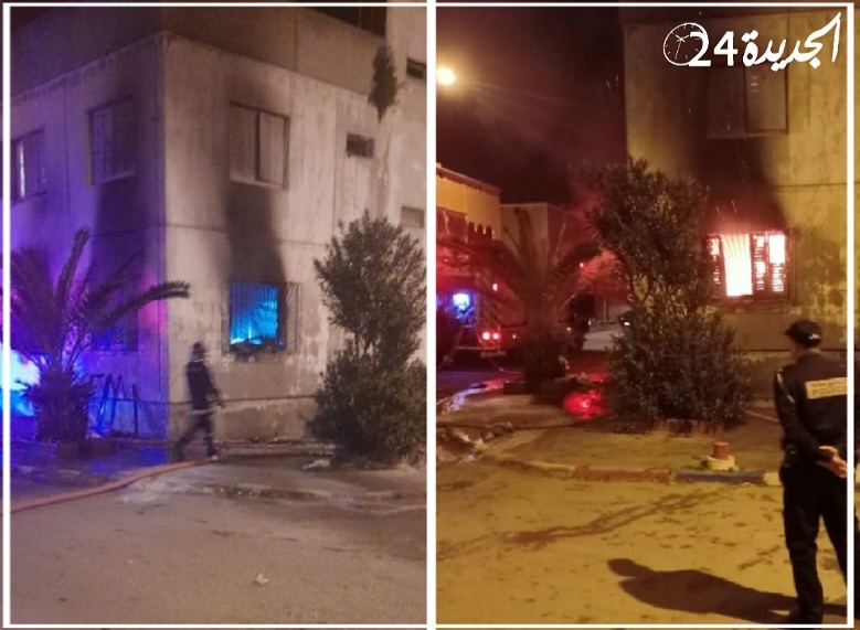 النيران تلتهم منزلا في حي السعادة بوسط مدينة الجديدة