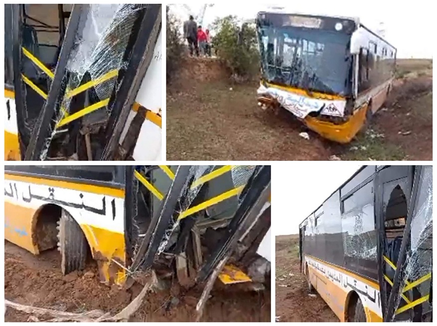 إصابة أزيد من 30 تلميذا في انقلاب حافلة للنقل المدرسي بجماعة مولاي عبد الله