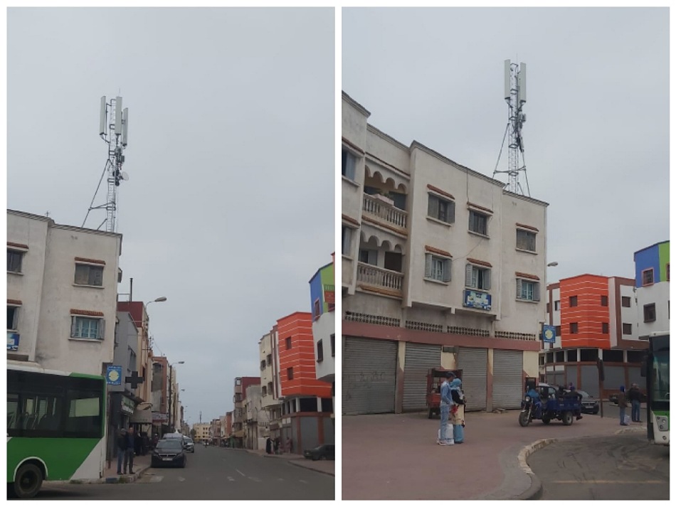 وقفة احتجاجية بالجديدة ضد تثبيت لاقط هوائي بأحد المنازل السكنية