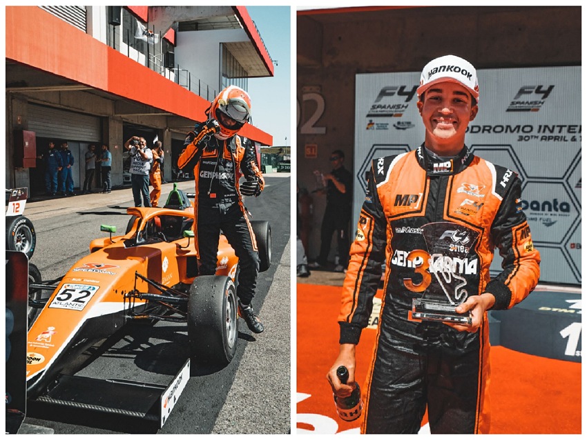 السائق المغربي ابن مدينة الجديدة سليمان زنفاري يفوز بالرتبة الثانية لبطولة اسبانيا للفورمولا 4