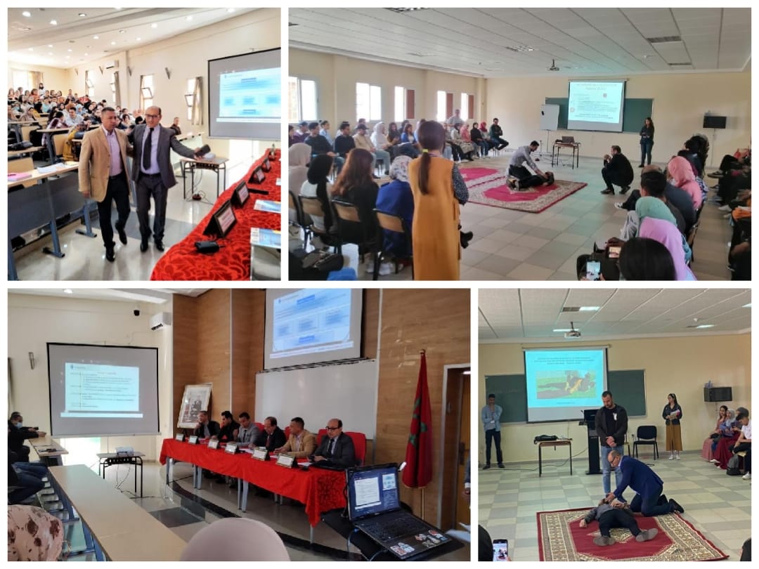 تنظيم دورات تكوينية في مجال الإسعافات الأولية  بالكلية متعددة التخصصات ببني ملال