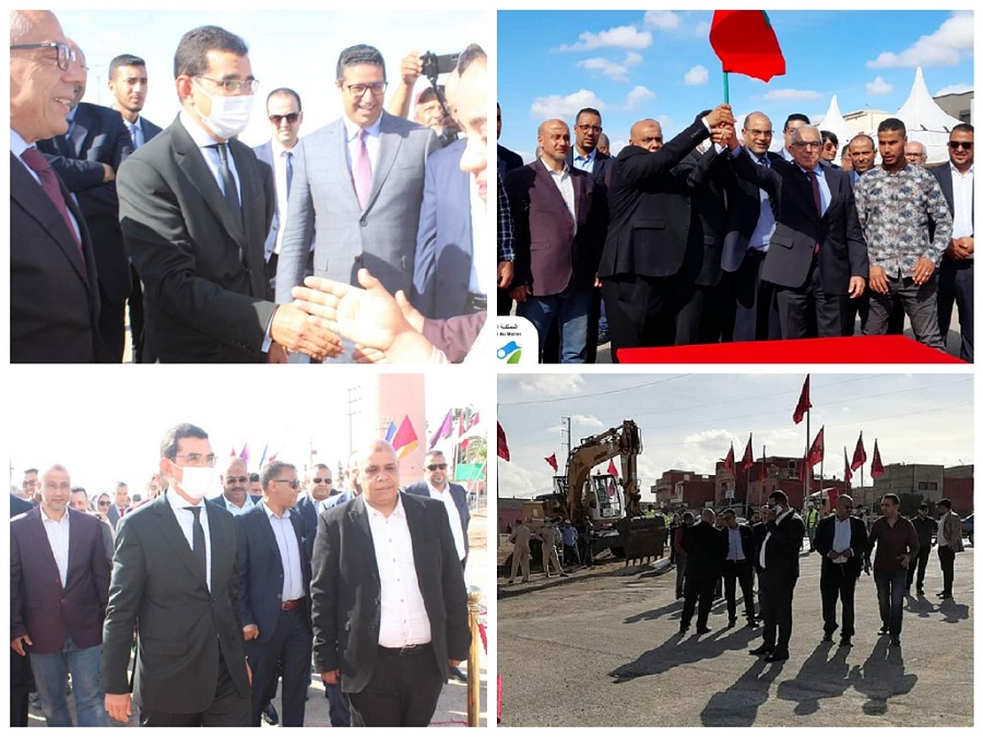 رئيس الجهة يعطي انطلاق أشغال مشروع تهيئة المحور الرئيسي بالمدار الحضري لجماعة البير الجديد