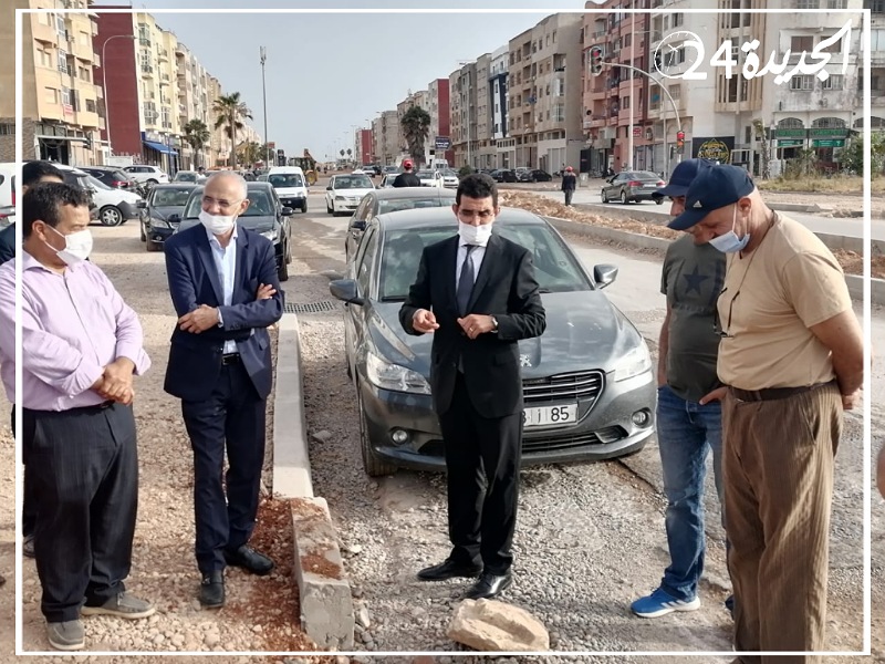 عامل الجديدة يتفقد مشروع المحطة الطرقية وسير الأشغال بشارع المسيرة والشارع المؤدي الى محطة القطار