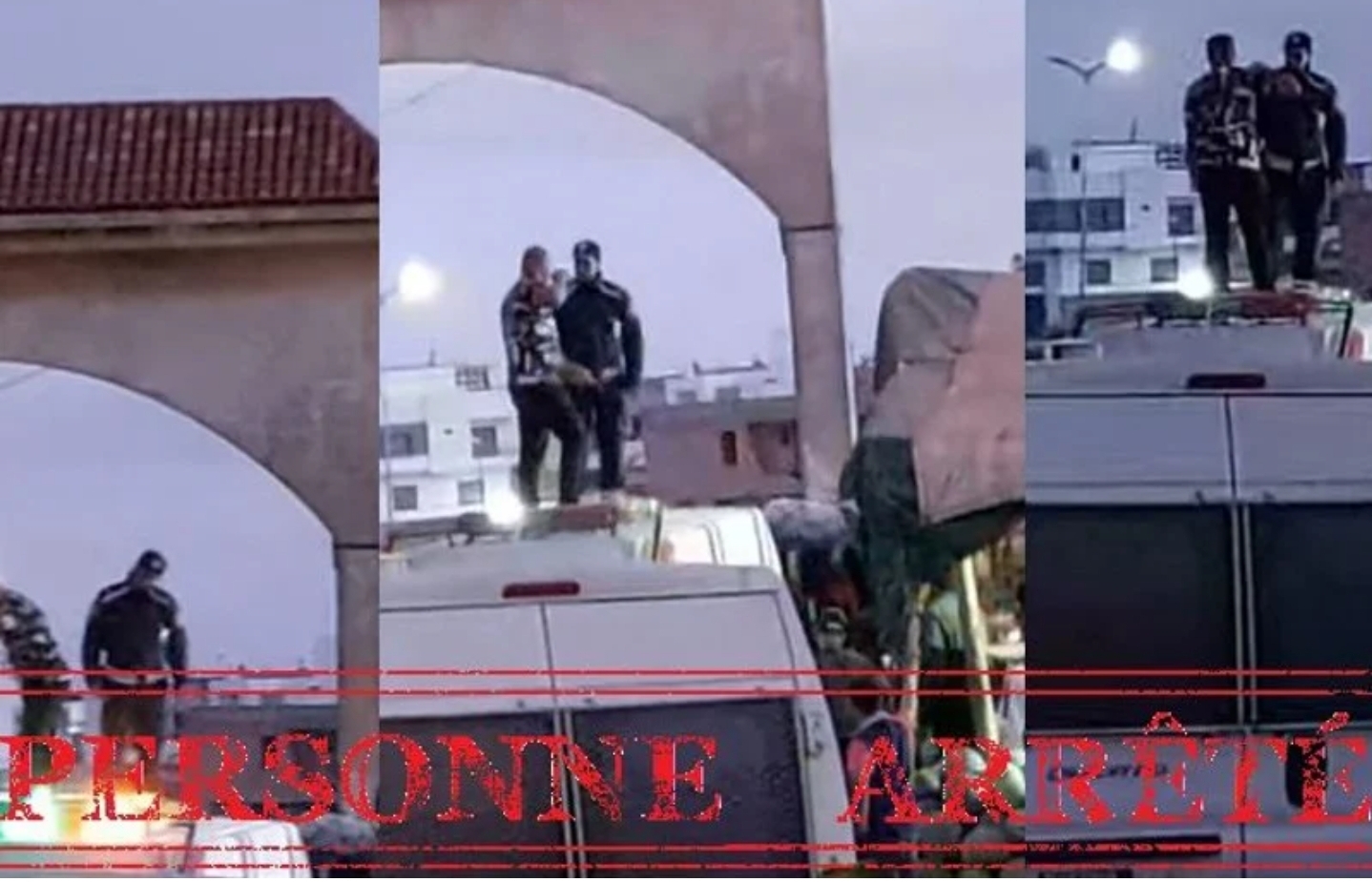 شخص يعتلي سيارة للأمن الوطني بالجديدة.. المصالح الأمنية توضح