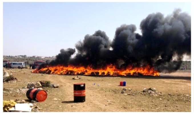 السلطات الأمنية والقضائية بالجديدة تتلف كميات كبيرة من المخدرات والمؤثرات العقلية