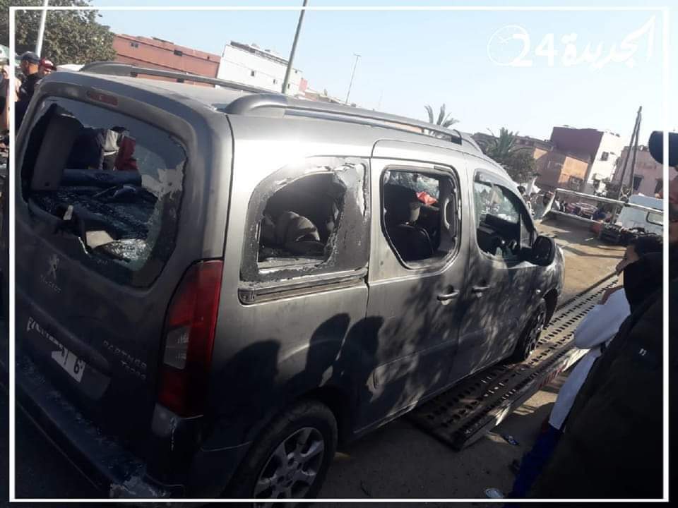 مصالح الأمن توقف الملثمين الذين قاما بتخريب سيارة بواسطة بالسيوف بوسط الجديدة