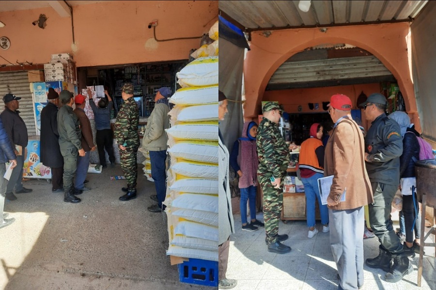 السلطة المحلية بقيادة أولاد حمدان تشن حملة لمراقبة أسعار السلع والمواد الاستهلاكية