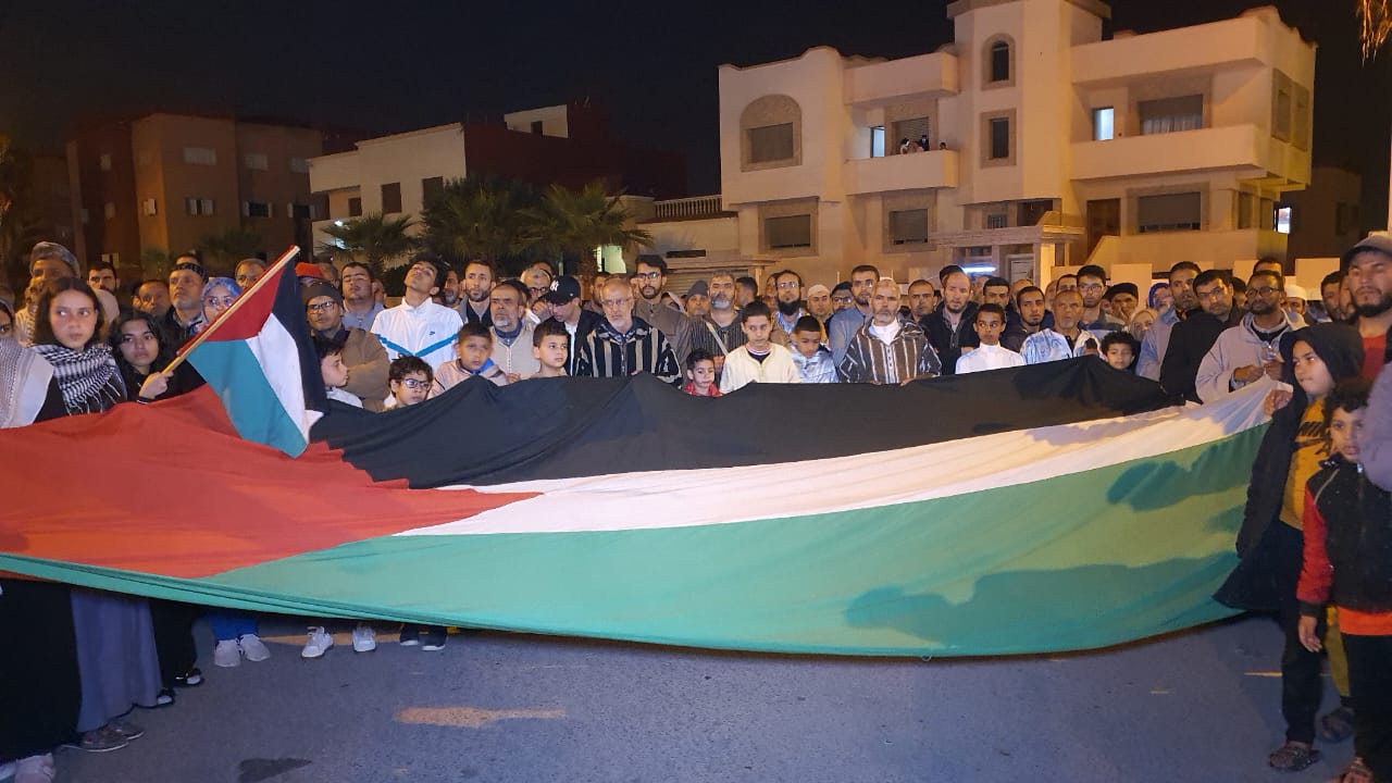 الجديدة : وقفة مسجدية حاشدة للتنديد بالعدوان الصهيوني على المسجد الأقصى