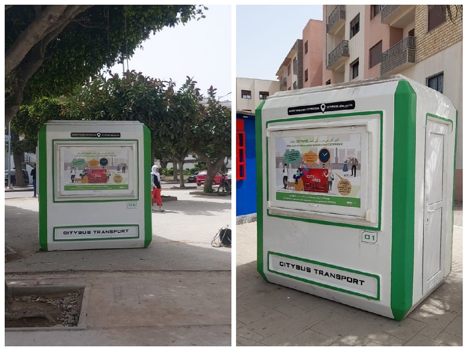شركة ايكينوكس للنقل الحضري تنصب أكشاك بمدينة الجديدة لتقريب خدماتها للمواطنين