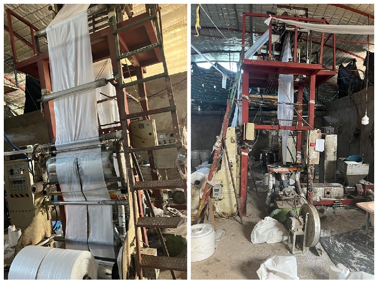 جمارك الجرف الأصفر تفكك مصنعا سريا لصنع أكياس البلاستيك المحضورة بآزمور