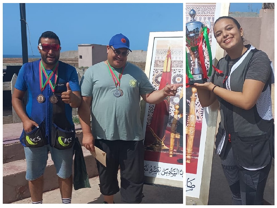 تتويج الشابة آية نزيه ابنة مدينة الجديدة بكأس العرش في الرماية الرياضية