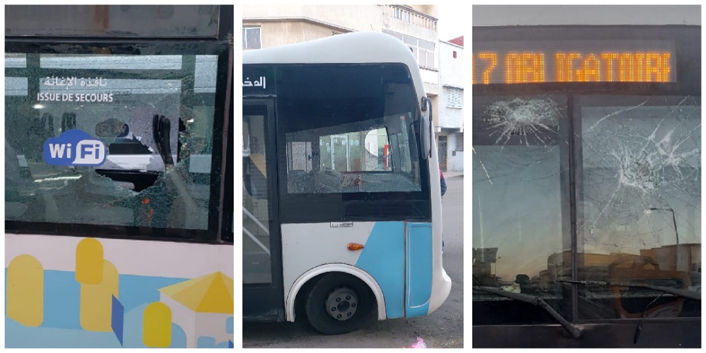 مع بداية الدخول المدرسي.. عودة الاعتداءات الإجرامية ضد حافلات النقل الحضري بالجديدة