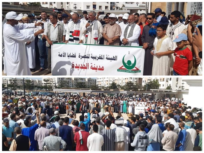 في جمعة الغضب.. الجديدة تنتفض نصرة للاقصى وأهلنا في غزة