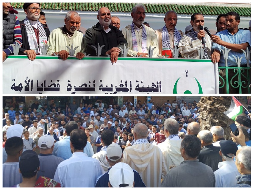 ساكنة مدينة الجديدة تواصل تنديدها بالعدوان على الفلسطينيين