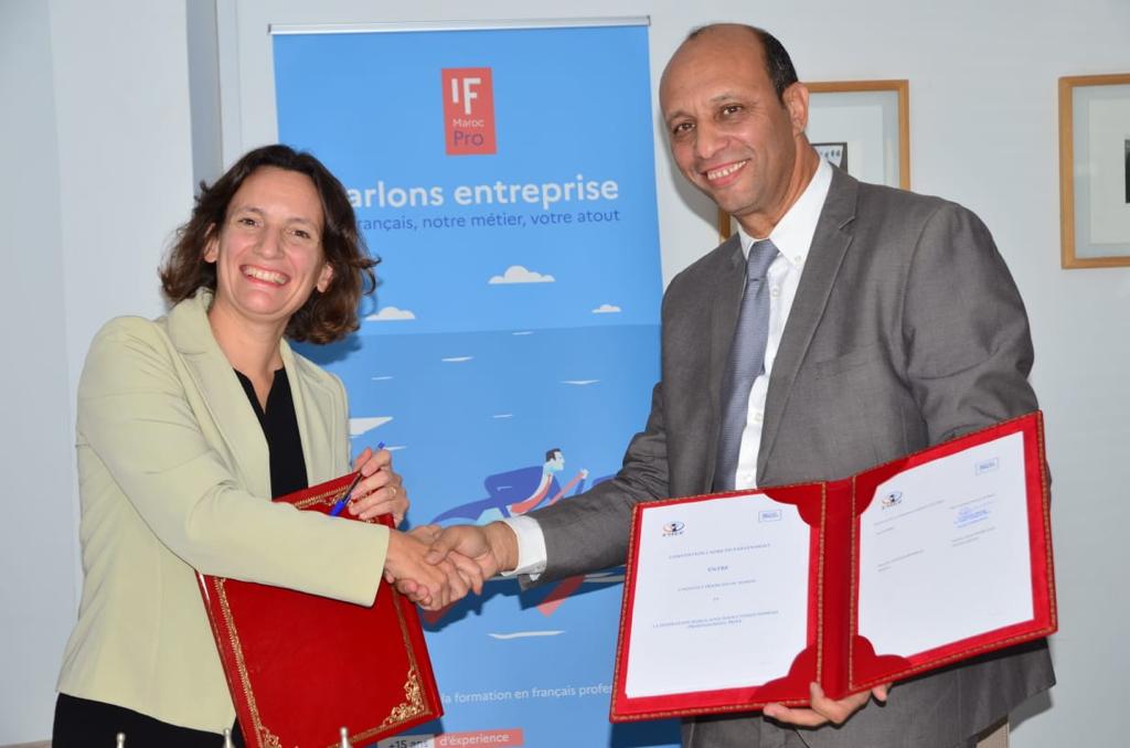 توقيع اتفاقية شراكة بين الفيدرالية المغربية للتكوين المهني الخاص والمعهد الفرنسي بالمغرب