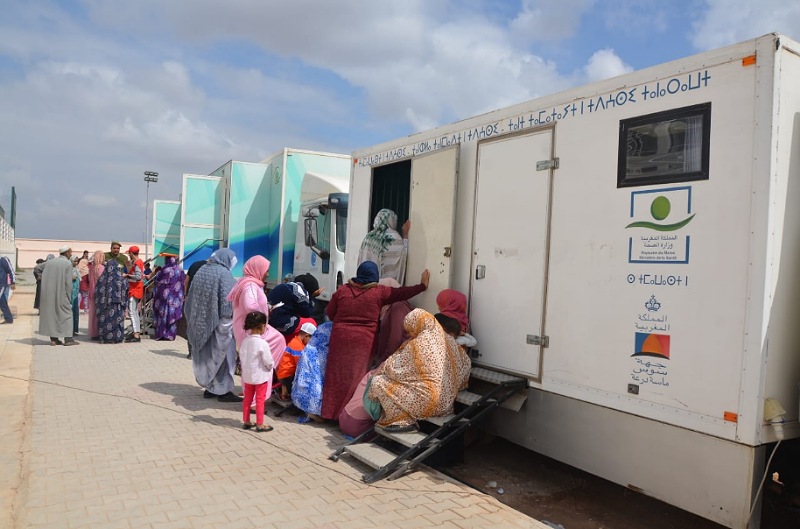 الجديدة.. حوالي 160 مستفيدا من قافلة طبية للكشف المبكر عن سرطان الثدي وعنق الرحم، وأمراض العيون بالبئر الجديد