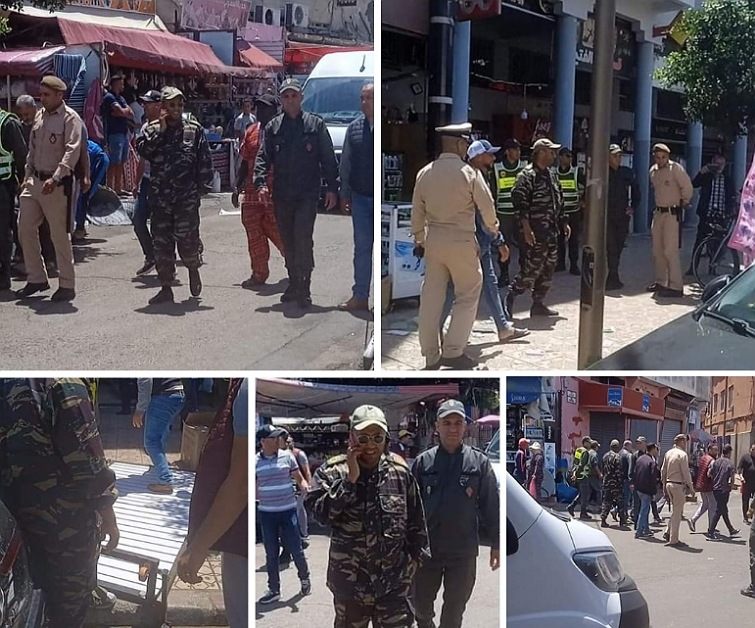 سلطات الجديدة تستأنف حملة تحرير الملك العمومي بوسط المدينة بعد عطلة العيد