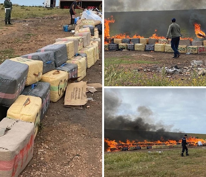 إتلاف أطنان من المخدرات والمواد الممنوعة المحجوزة من طرف المصالح الأمنية والدركية بإقليم الجديدة