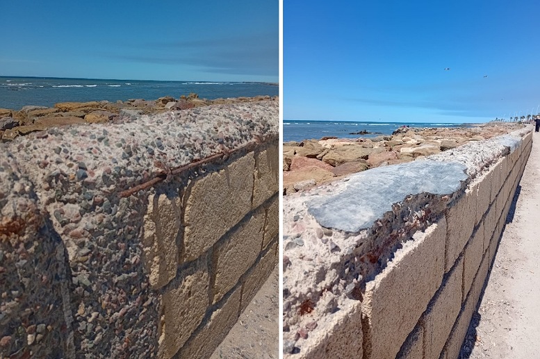 تم بنائه قبل 5 سنوات فقط.. مطالب بفتح تحقيق بعد ظهور عيوب كبيرة في سور شارع النصر بالجديدة