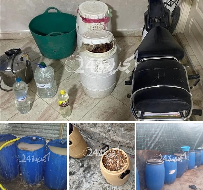 الدرك الملكي بالجديدة يفكك مصنعا لصناعة مسكر الماحيا بجماعة سيدي إسماعيل