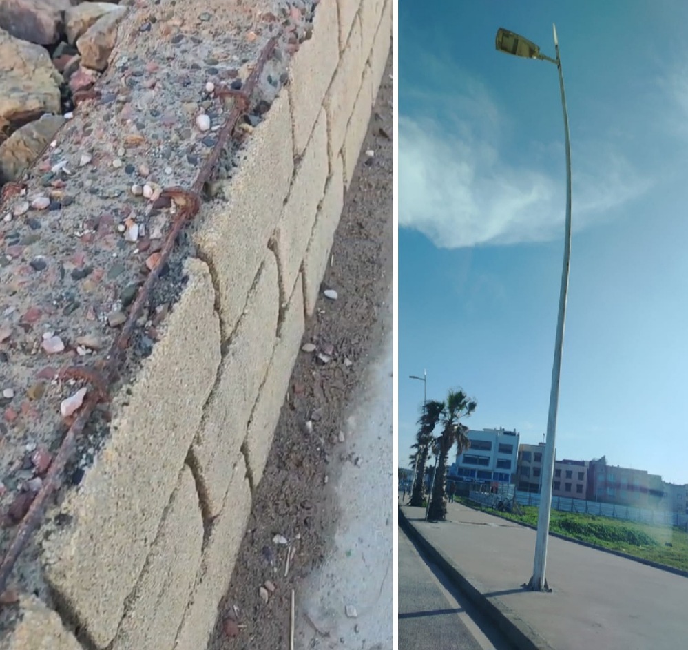 مطالب بالتدخل لصيانة كورنيش شارع النصر بالجديدة حفاظا على المال العام وسلامة المواطنين