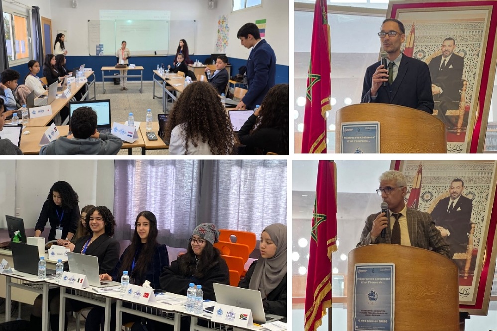 تلاميذ ''الملاك الأزرق'' بالجديدة يحاكون مرافعات لجان هيئة الأمم المتحدة  .