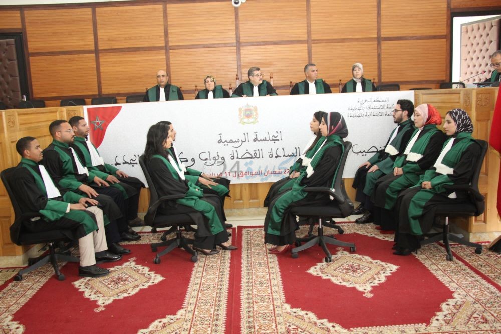 تنصيب قضاة و نواب الملك الجدد بالمحكمة الابتدائية بالجديدة.