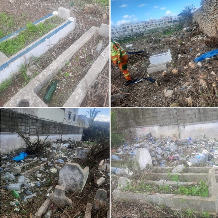 صادم.. عندما تتحول مقبرة بالجديدة إلى مطرح للنفايات المنزلية والبشرية!