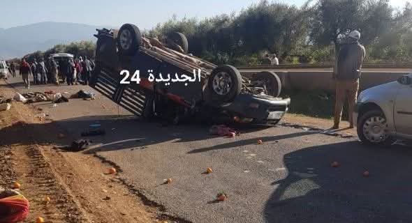 فاجعة بطريق أولاد رحمون… انقلاب 'بيكوب' يودي بحياة 6 عمال فلاحين ويصيب آخرين