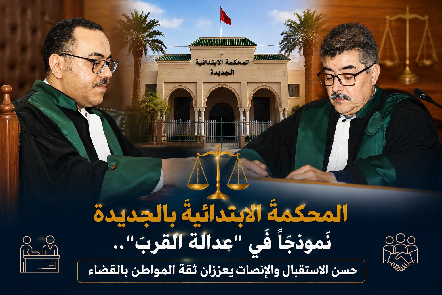 المحكمة الابتدائية بالجديدة نموذجاً في "عدالة القرب".. حسن الاستقبال والإنصات يعززان ثقة المواطن بالقضاء